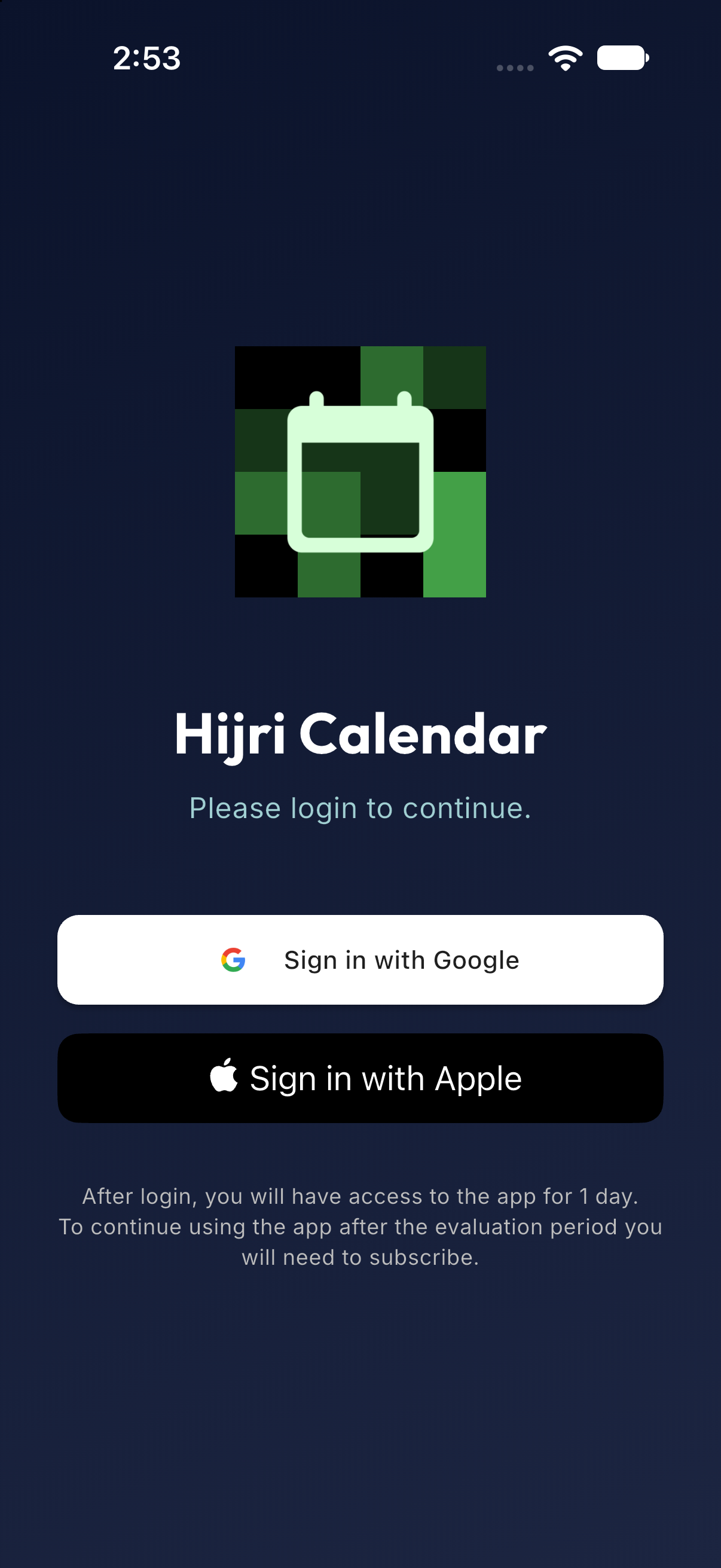 Quick Sign-In with Apple or Google